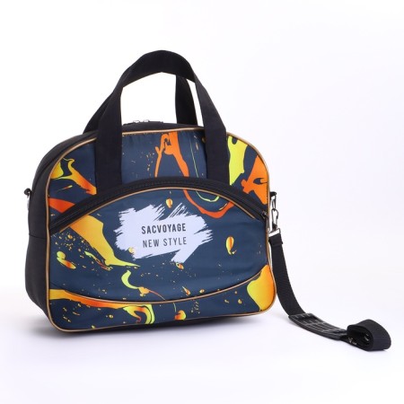 Small Small suitcase 20 "with a bag, a lightning department, with an extension, the color is black-9