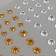 Rhound rhinestones "Round", 6-15 mm, 80 pcs., Gold/silver color, on the substrate