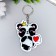 PVC keychain Panda in the Crown with Heart, Soft 6.7x5.1 cm