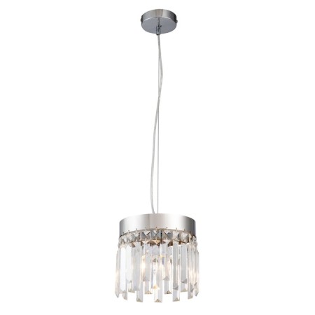 Suspended Indigo, 12026/1p Chrome. 1x40W, e14, 210x210x215/1500 mm, transparent color