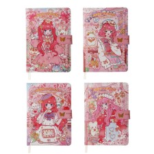 Gift notebook, A6+, 132 sheets, color block, with a curly knife, PVC cover, 