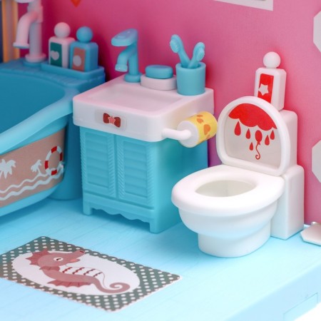 Toy "furniture for dolls" with light, with accessories, mix-5