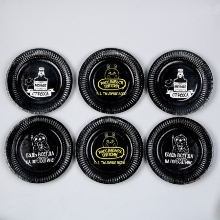 A disposable paper plate “You are the best”, a set of 6 pcs.-2