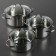 Set of pan "Alta", 3 subjects: 2.2 l, 3.2 l, 4.2 l, glass covers, induction