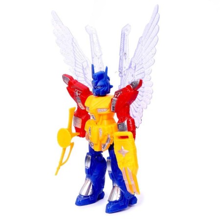 The Robot "Space Warrior", light effects, works from batteries, the color of mix-5