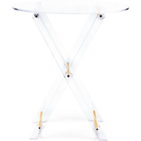 Folding spirit coffee table plastic, transparent 40x40x45 cm-2