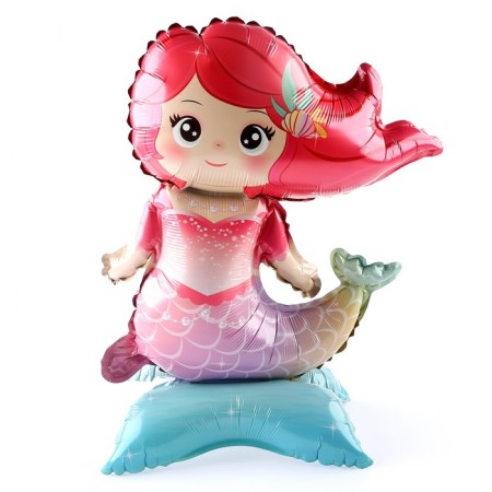 Foil ball 22 "" Little Mermaid on the stand ", under the air