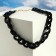 The necklace "chain" diagonal, black color, 45cm