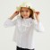 Hat with bombs for Minaku girl, size 50, white color