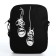Youth bag with zipper, black color