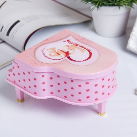 Casket Plastic Mechanical Mechanical "Pink Piano" 9.2x14x10.8 cm-7