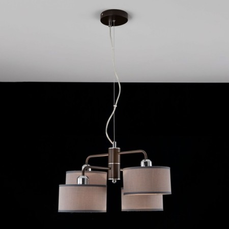 Suspended chandelier Citilux "Form" CL428241, 44x44x32 cm, 4x60W, E27, brown color-11