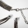 Set 2 objects: earrings, necklace "ice" path, gray color, 30 cm