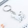 Key keychain Acrylic mirror "cat", 3.7 x 5 cm