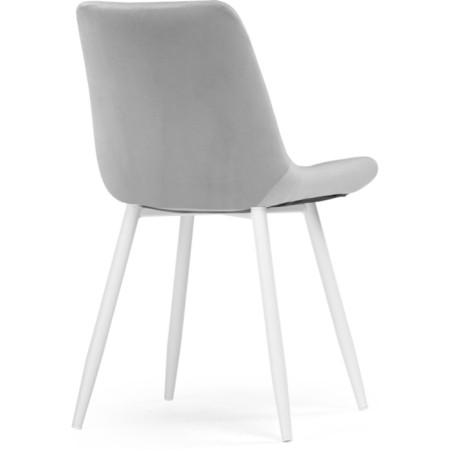 SHELS on a metal frame Chelsea Metal/velor, white/light gray 50x60x80 cm-3