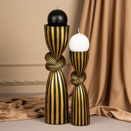 Climber for one candle “Knot” color Black-gold 39 x 10.5 x 10.5 cm-14