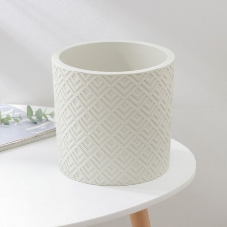 Kashpo for flowers with an insert "Etna", 3.4 l, d = 20 cm, h = 19 cm, white color-1