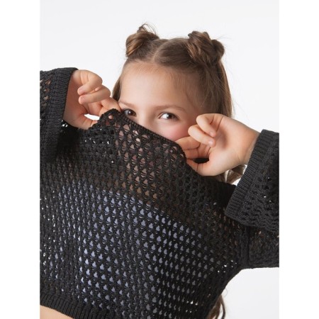 Sweater Children's Amarobaby Lattice, height 152 cm, black color-7