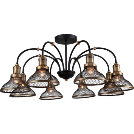 Ceiling Ceiling Feloria 8xe27 60W, size 85x85x36 cm, black color