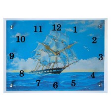 Carty clock is wall-mounted, interior 