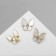 Brooch "Butterfly" Tenderness, white color in gold (indivisible packing 12 pcs., Price per pcs.)