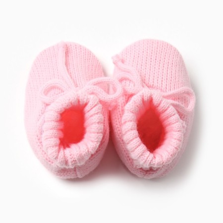 Baby booties, pink color, age 6-9 months-1