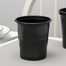 A glass of plastic disposable “barrel”, 500 ml, 65 pcs/union, black color