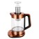 Electric KitFort KT-6655, glass, 1.7 l, 2200 watts, color copper