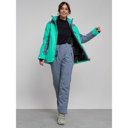 Ski jacket female, size 48, green color-11