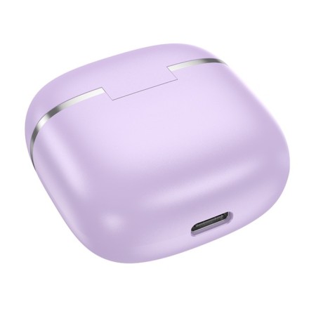 Hoco EQ1, TWS headphones, wireless, inserts, display, BT 5.3, 40/400 mAh, purple-2