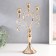 Summary Metal for 3 candles "Heart with curls" d-2.5 cm gold 26.5x11x34.5 cm