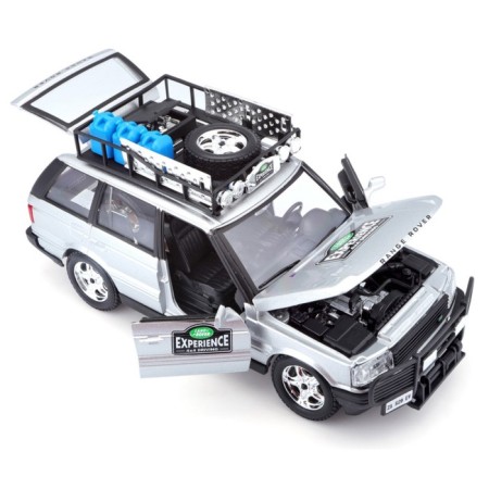 BBURAGO LAND ROVER, DIE-CAST, 1:26, opening doors, silver color-6
