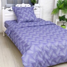 Bed linen 2 joint venture illusion, blue-violet, 175x210 cm, 175x210 cm, 70x70 cm 2pcs, calico, 105 g/m, 100% cotton