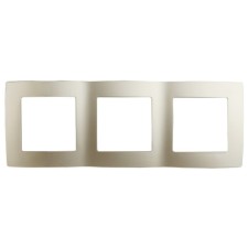 Switch frame for 3 posts, era12, champagne