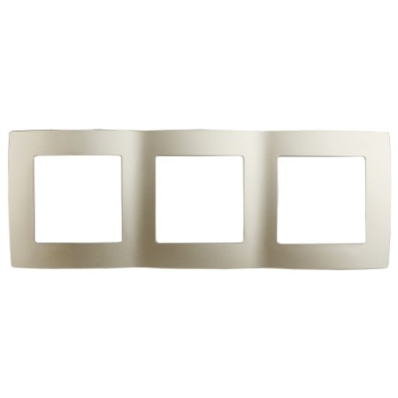 Switch frame for 3 posts, era12, champagne