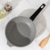 Pan, d = 22 cm, anti -stick coating, removable handle, color light marble