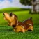Garden figure "Dachshund" brown 25x12x15 cm