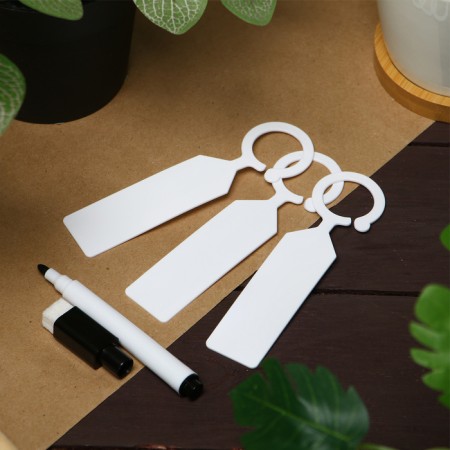 Garden tags for marking, 10.5 cm, set 20 pcs., Marker, plastic, white, Greengo-4
