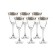 A set of glasses for the white wine asio, decor “Panto Platinum, Gold Gold”, 185 ml x 6 pcs.