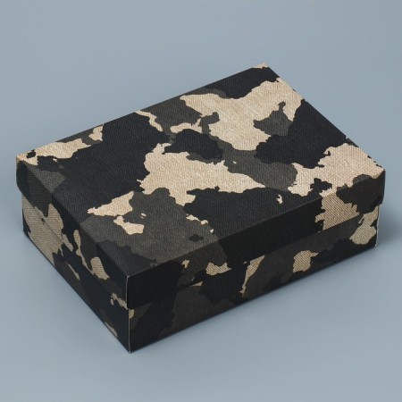Gift folding box, packaging, “khaki”, 21 x 15 x 7 cm