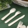 A set of cutlery for 2 people, 6 items: 2 forks, 2 spoons, 2 knives, beige color