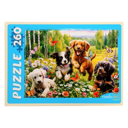 Puzzles "Funny puppies", 260 elements-1