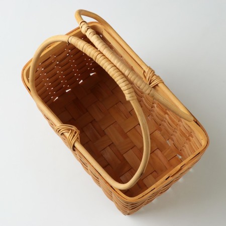 Wicker basket, 30 x 17.5 x 17/35.5 cm, honey, sequoia-2
