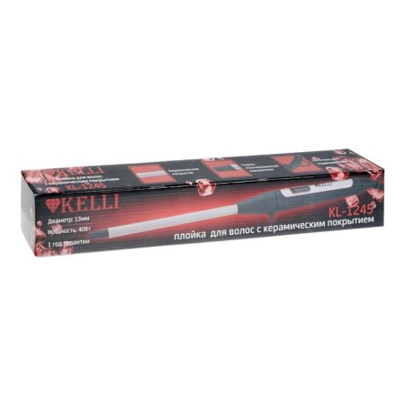 The curl Kelli KL-1245, 40 W, ceramic coating, D = 13 mm, black pink-2