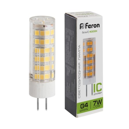 LED LED Feron, G4, 7 W, 175-265 V, white light