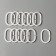 A set of rings for curtains in the bathroom, plastic, 12 pcs, white color