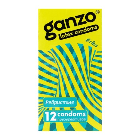 Ganzo Ribs condoms, ribbed, 12 pcs.-1