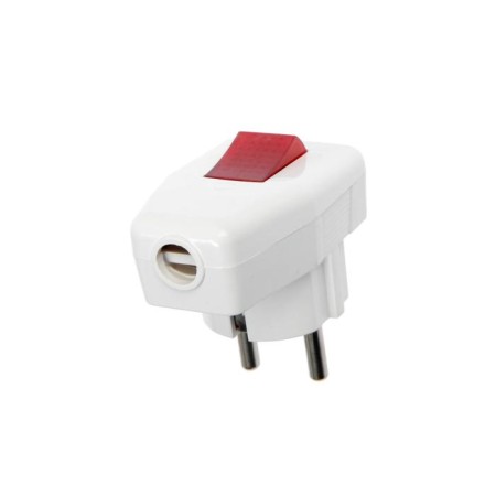 Corner fork, 16a, with salary, with a switch, white, retail packaging-3