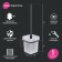 Ersh for the toilet IDDIS SLIDE, 103x113x336 mm, matte glass