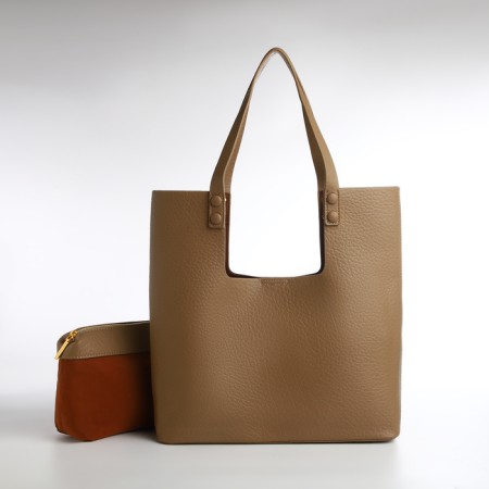 Women's bag-bag on a magnet, cosmetic bag, beige color-2